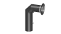 Preview: Rauchrohrset klassisch 700/450 mm mit Tür, Drosselklappe, Wandrosette und Wandfutter  - 150 mm - schwarz